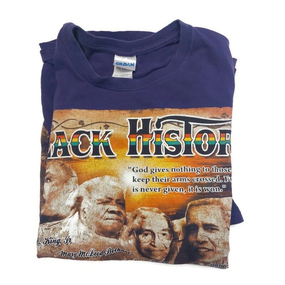 Black History Mens 2XL African American Heritage T Gildan Shirt Short Sleeve Tee - Picture 7 of 8